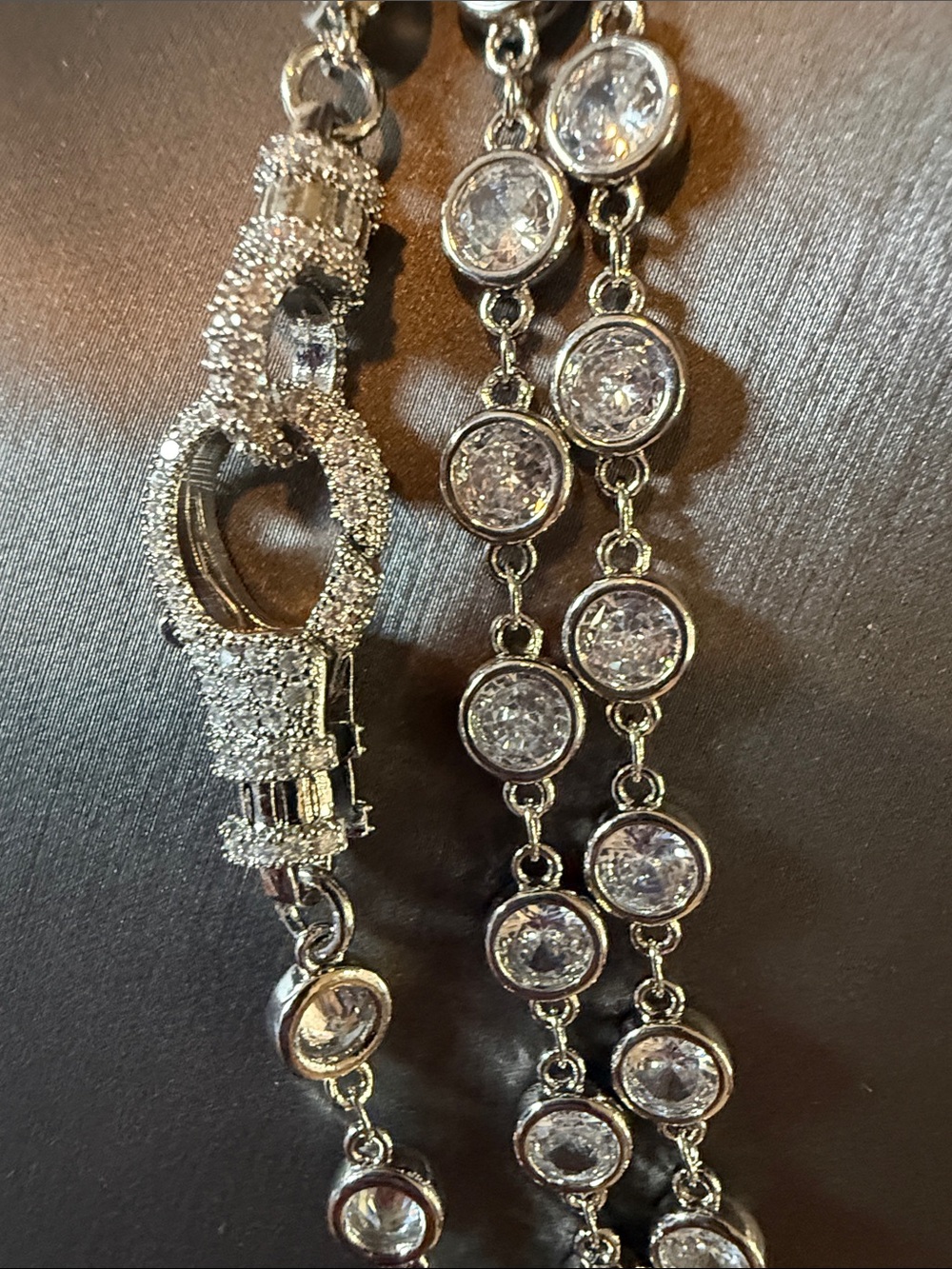 Freida Rothman Sterling Silver Crystal 18 in Necklace - Picture 2 of 6